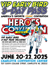 Load image into Gallery viewer, 2025 Heroes Convention :: VIP EARLY BIRD 3-DAY PASS